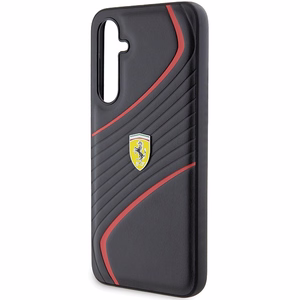 Ferrari Twist Metal Logo suojakuori Samsung Galaxy S23 FE:lle - musta