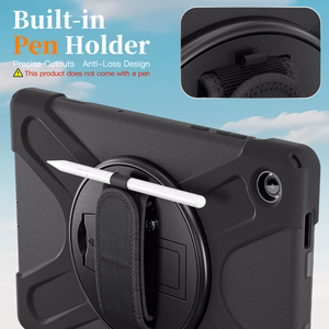 JM Rugged Case Grip for Samsung Galaxy Tab A11+ with a strap Black