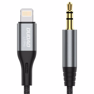 Audio adapter Dudao (L11 Pro) from "lightning" į 3,5mm grey