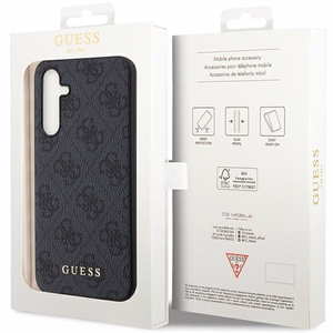 Guess 4G Metal Gold Logo kovakuori Samsung Galaxy S23 FE:lle - harmaa/harmaa