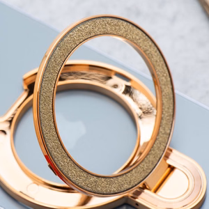 Puhelinteline CIRCLE GLITTER - tarrakiinnitys - kultainen