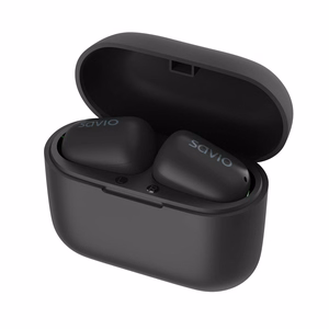 Savio TWS-09 IPX5 langattomat in-ear-kuulokkeet musiikkiin Bluetooth mustat
