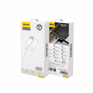 Dudao USB / USB Type C 5A 1m valkoinen