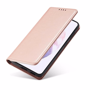 Magneettikorttikotelo Samsung Galaxy S22 + (S22 Plus) Kotelo Lompakko Kortinhaltija Vaaleanpunainen