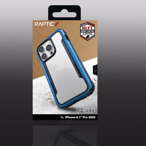 Raptic X-Doria Shield Case iPhone 14 Pro panssaroitu suojus sininen