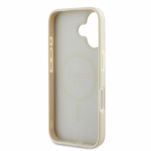 Guess Grained Ring MagSafe Suojakuori iPhone 16:lle - beige