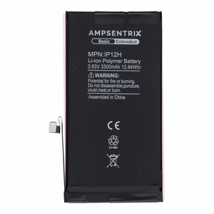 AmpSentrix Basic battery for iPhone 12 / 12 Pro (high capacity 3300 mAh)