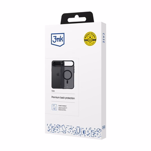 3mk Smoke MagCase iPhone 17 Air:lle - musta puoliläpinäkyvä
