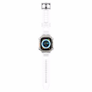 Spigen Rugged Armor Pro -suojakuori ja hihna Apple Watch Ultra 49 mm:lle (läpinäkyvä)