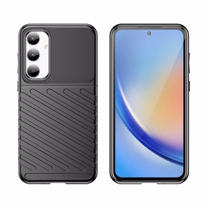 Thunder Case panssaroitu Suojakuori Samsung Galaxy A35:lle - musta