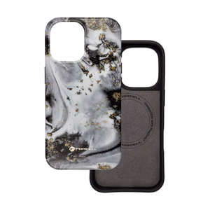 Case for iPhone 16 PLUS Forcell F-Protect Mirage compatible with Magsafe Military Drop-Test silver fog