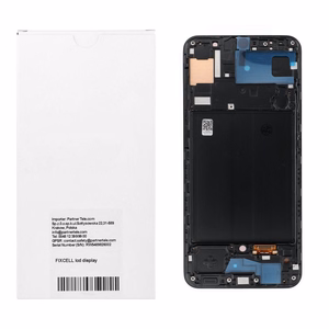 REWA OLED LCD-näyttö kehyksellä SAMSUNG A50 -puhelimelle, musta