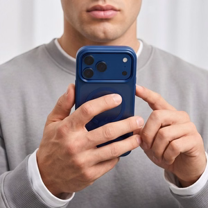 Tech-Protect Magmat MagSafe CC -suojakuori iPhone 18 Pro Max / 17 Pro Max -malleille, mattatummansininen