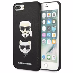 Karl Lagerfeld Saffiano Karl&Choupette Head suojakuori iPhone 7 Plus:lle / iPhone 8 Plus:lle - musta