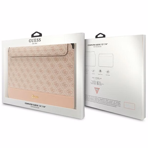 Guess 4G Stripe Metal Logo Suojakuori 14 tuuman kannettavalle - vaaleanpunainen