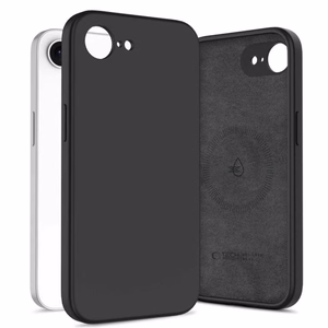Tech-Protect Silicone MagSafe suojakuori iPhone 16e / 17e:lle - musta