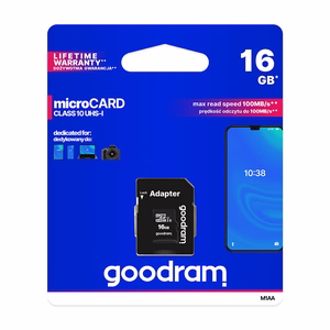 GoodRam muistikortti 16 GB microSDHC luokka 10 UHS-I + sovitin