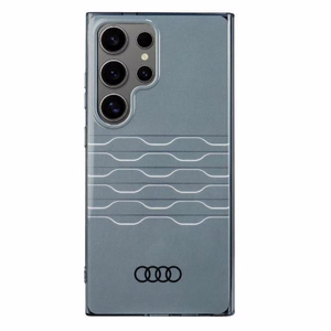 Audi IML Geometric Pattern Suojakuori S24 Ultra S928 Harmaa/Harmaa Kova Suojakuori AU-IMLS24U-A6/D3-GY