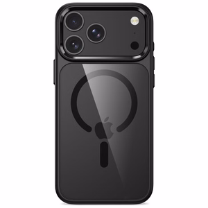 Tech-Protect Magmat MagSafe CC suojakuori mallille iPhone 17 Pro / 18 Pro – läpinäkyvä musta