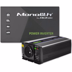 Qoltec Monolith virtalähde / invertteri Auto/sisäkäyttöön 600 W musta