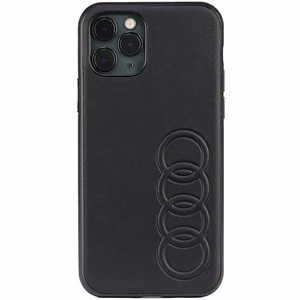 Audi Synthetic Leather Suojakuori iPhone 11 Pro 5.8 musta/musta kova kuori AU-TPUPPCIP11-TT/D1-BK
