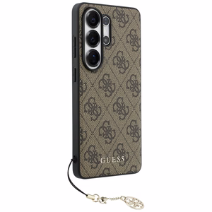 Guess 4G Classic Logo Charm MagSafe Suojakuori Samsung Galaxy S26 Ultra ruskea