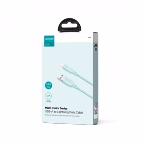 Joyroom Multi-Color Series S-A34 USB-A / Lightning 3A Kaapeli 1m - vihreä