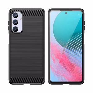 Flexible carbon pattern case for Samsung Galaxy M54 Carbon Case - black