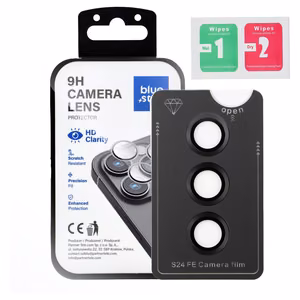 Camera Lens Protector BLUE STAR Easy Install for SAMSUNG S24 FE black