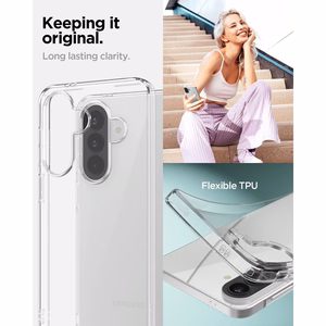 Spigen Liquid Crystal -suojakuori Samsung Galaxy A57 5G:lle crystal clear
