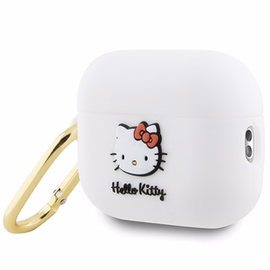 Hello Kitty Silicone 3D Kitty Head suojakuori AirPods Pro 2 (2022/2023):lle - valkoinen