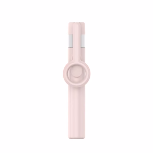 Tech-Protect L10S Bluetooth-selfiekeppi, vaaleanpunainen ja harmaa