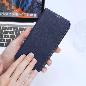 Dux Ducis Skin X2 Suojakuori Samsung Galaxy S23+ läppäkotelo lompakko jalusta sininen