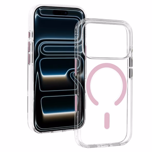 Liavec Pure -suojakuori kameran ohjauspainikkeella mallille iPhone 18 Pro Max/17 Pro Max, vaaleanpunainen