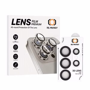Karkaistu lasi Tel Protect 3D kameralinssille Samsung Galaxy S24 Ultra - musta (5 kpl)