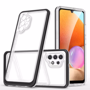 Kirkas 3in1 Asia Samsung Galaxy A32 5G Frame Gel Cover Musta