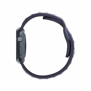3mk-silikoniranneke Apple Watchille, 42/44/45/46/49 mm, harmaa, suuri koko
