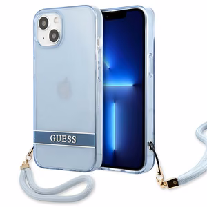 Guess GUHCP13MHTSGSB iPhone 13 6.1 "sininen / sininen kovakotelo Läpikuultava Stap