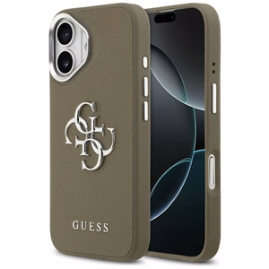 Guess Grained Big 4G Classic Logo -suojakuori iPhone 17 - ruskea