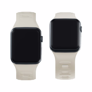 3mk-silikoniranneke Apple Watchille, 42/44/45/46/49 mm, Nude, suuri koko