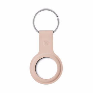 Crong Silicone case for Apple AirTag 1 / 2, with key ring, sand pink