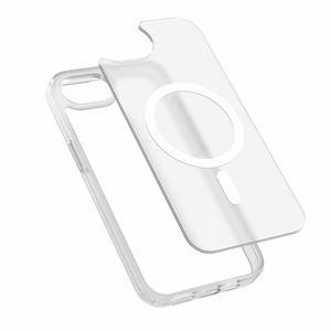 Crong Hybrid Matte Magnetic MagSafe-suojakuori iPhone 17e / 16e -puhelimelle, valkoinen