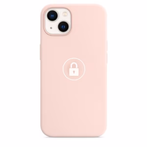 Puhelimen suojakuori Silicone Case v2 iPhone 13:lle, Chalk Pink, pakkauksessa