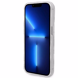 Guess GUHMP14LHTRMS iPhone 14 Pro 6.1" hopea/hopea kova kotelo Metal Outline Magsafe metalli ääriviivat