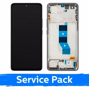 LCD-näyttö yhteensopiva Xiaomi Redmi Note 14 5G / Poco M7 Pro 5G kehyksellä / yömusta / (Service Pack)