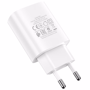 Borofone Seinälaturi BN1 Innovative - USB - 2,1A USB-C-kaapelilla valkoinen