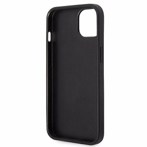Karl Lagerfeld Saffiano Karl's Head Patch Suojakuori iPhone 14:lle - hopeinen
