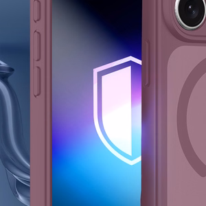 Viininpunainen 3mk Misty MagCase Deep Cherry -suojakuori iPhone 17 Pro / 18 Pro -puhelimille