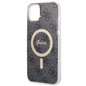 Guess GUBPP14MH4EACSK 4G Print MagSafe suojakuori- ja laturisarja iPhone 14 Plus 6.7" -puhelimelle, musta