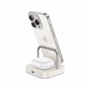 Langaton laturi Hoco 3in1 3A 5W Apple Watch -yhteensopiva CQ16A - maidonvalkoinen